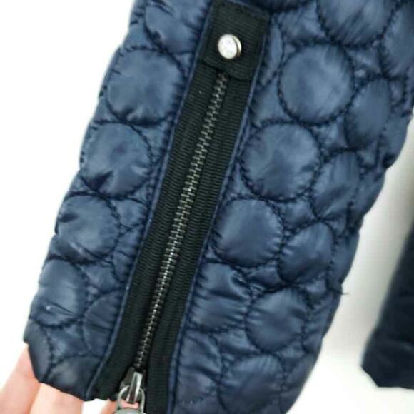 Laundry Shelli Segal Puffer Coat Belted Mid-Length Navy Blue Women Medium - Picture 3 of 7